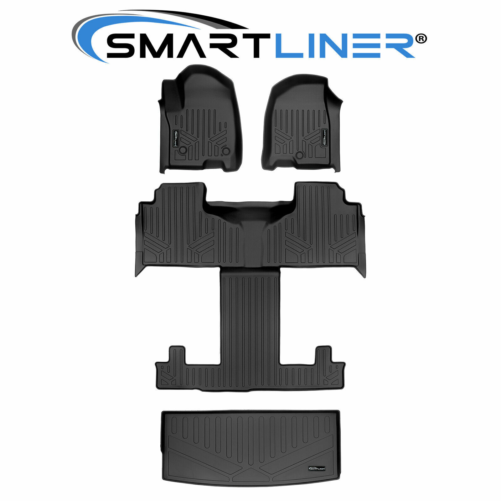 Smartliner 3 Rows & Cargo Liner for 2021 Escalade W/ 2nd Row Bucket