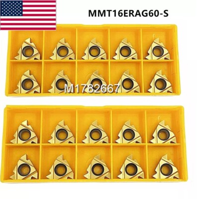 3/8'' 16ERAG60 MMT16ERAG60-S CNC Carbide Threading Insert for SER,20 Pack