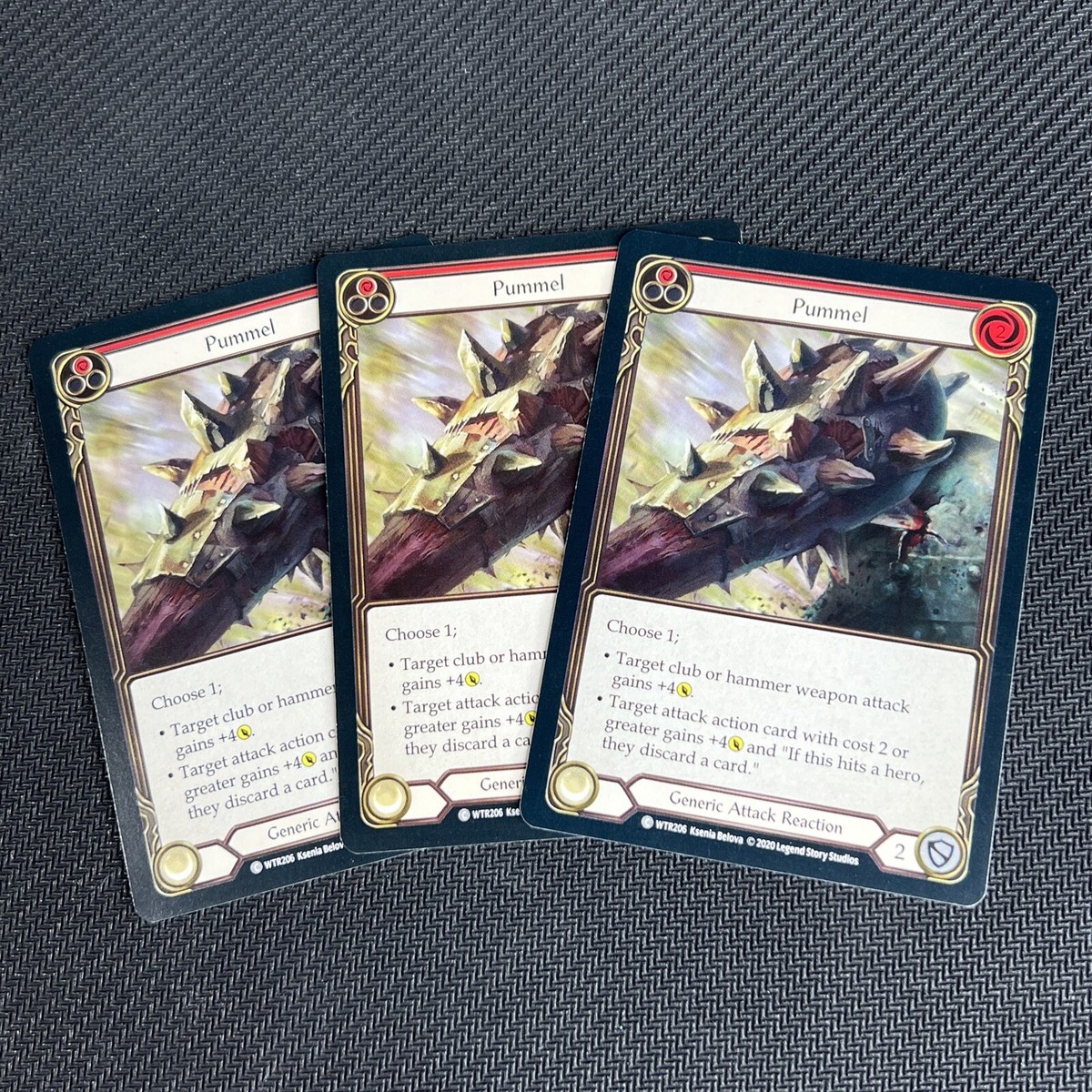 Pummel Red Playset WTR206 Unlimited 3 Flesh and Blood Card WTR