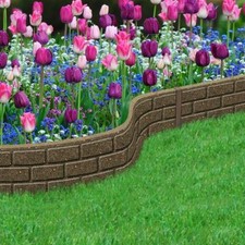 Border Bricks Rubber Garden Edging Border Gardening Feature 1.2m