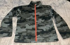 Eddie Bauer Youth Boy  s Fleece Zip Up Jacket Camo Size Small 7/8