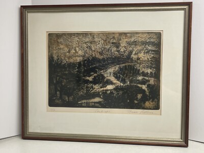 Florence Putterman Intaglio Landscape Signed LE Print 1973 Appalachian Corridors