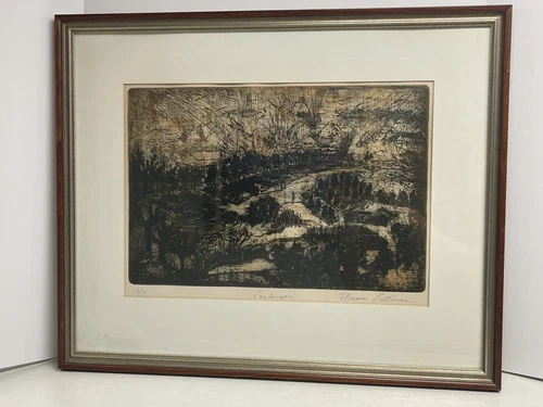 Florence Putterman Intaglio Landscape Signed LE Print 1973 Appalachian Corridors
