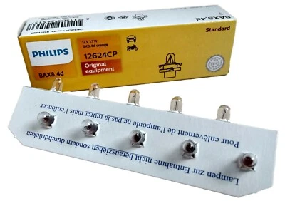 BAX BX8.4d orange PHILIPS 1.1W 12V 10 Stück Instrumentenbeleuchtung 12624CP - Bild 1 von 4