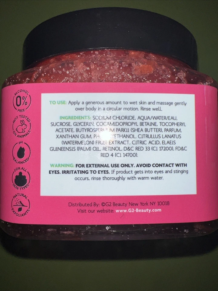 THE SPATHECARY WATERMELON EXFOLIATING SUGAR BODY SCRUB W/ VITAMIN A, C, E 21.OZ - Image 3 of 3
