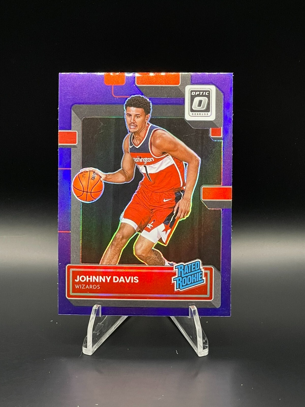 2022 Panini Donruss Optic - JOHNNY DAVIS #206 - Purple Rated Rookie RC Wizards