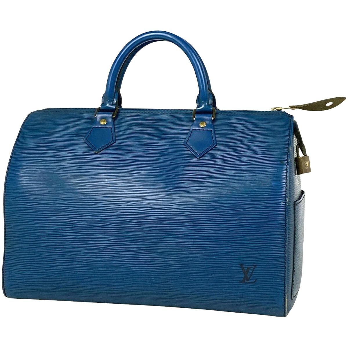 Louis Vuitton Speedy Shoulder Bag Blue Leather for sale online | eBay