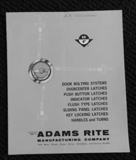 1967 Adams Rite Manufacturing Co "Door Latches" Engineering Catalog Glendale CA
