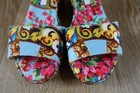 Dolce&Gabbana Girls Floral Scarf Print Wedge Sandals Size EURO 32/US 1 lkNEW — photo 5