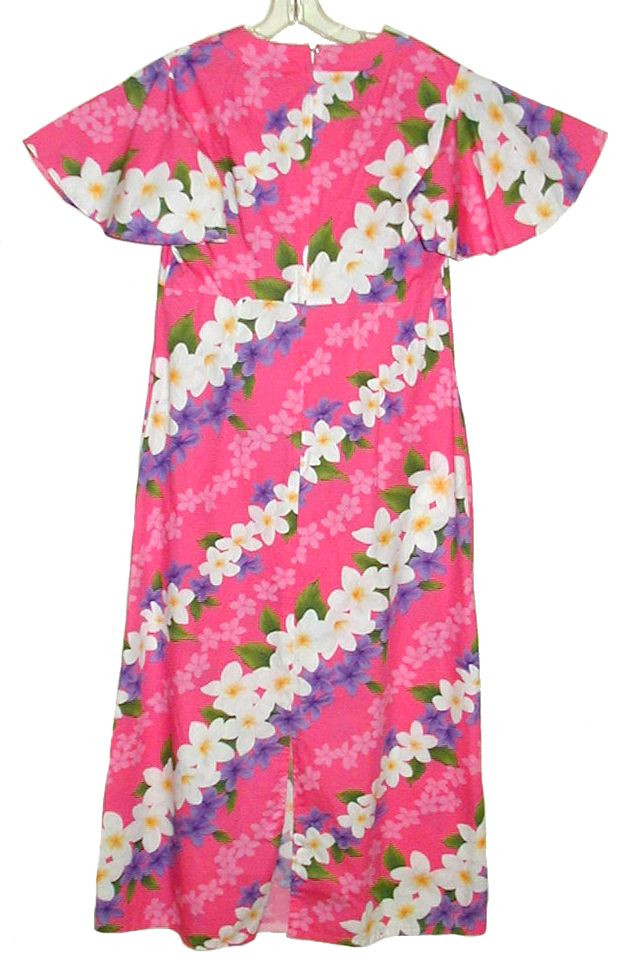 Sz M Hand Sewn Fitted Full Length Hawaiian Muumuu Butterfly