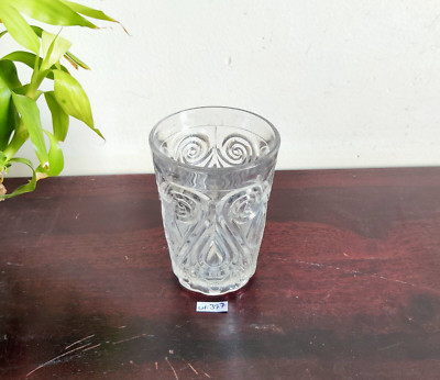 Vintage Degrcelle Klarer Glasbecher Alter Schönes Design Belgien Requisiten G377