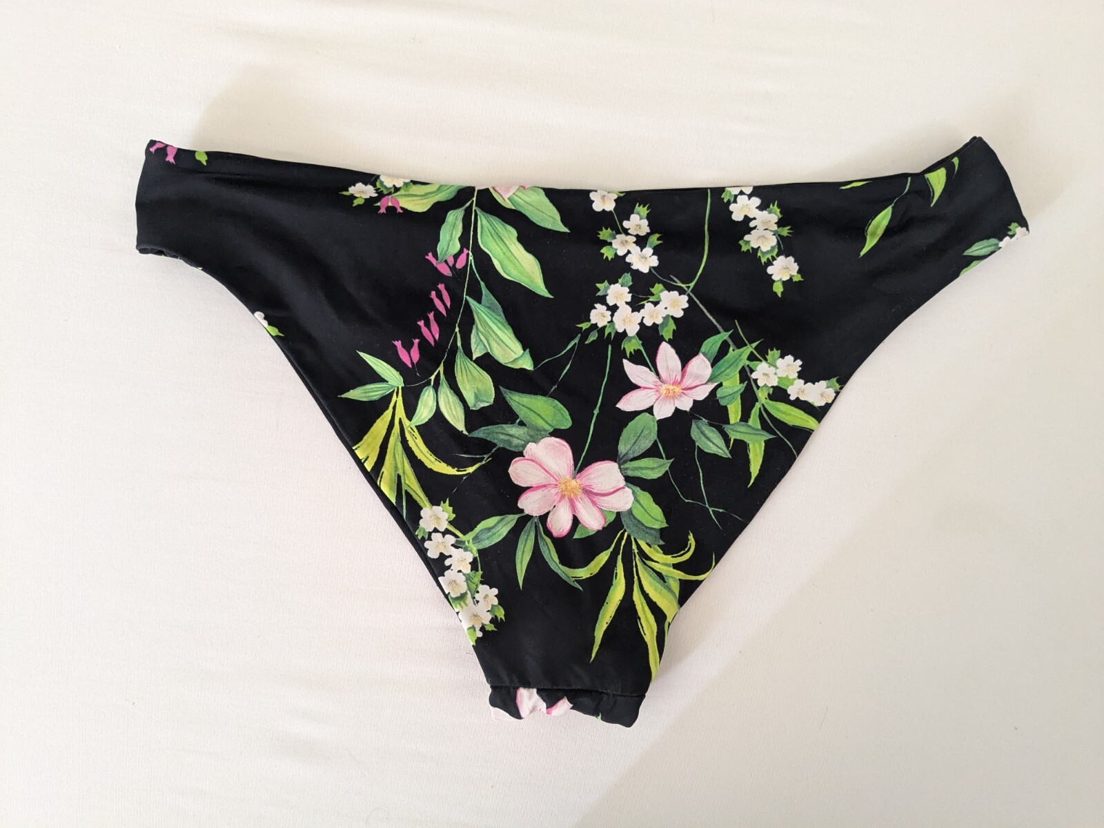 TiniBikini Swimwear Women's Floral Strappy Cheeky Bikini Bottom Size Small