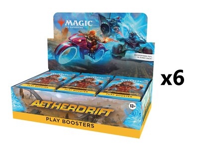 SEALED CASE! 6x Play Booster Box Aetherdrift DFT MTG