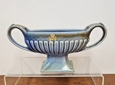 STUNNING IRISH PORCELAIN DOUBLE HANDLED VASE - ORIGINAL STICKER