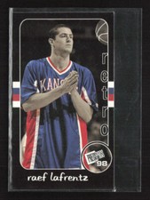 1998 Press Pass Double Threat Retros #RT-3 Raef LaFrentz Kansas Jayhawks