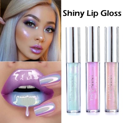 Glitter Liquid Lippenstift Gloss Glänzend Wasserfest Laser Holographisch  