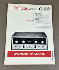 Mcintosh C-22 Owner's Manual D-240
