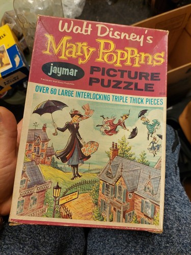 Vintage 1964 Walt Disney Mary Poppins Picture Cherry Tree Lane Puzzle by Jaymar