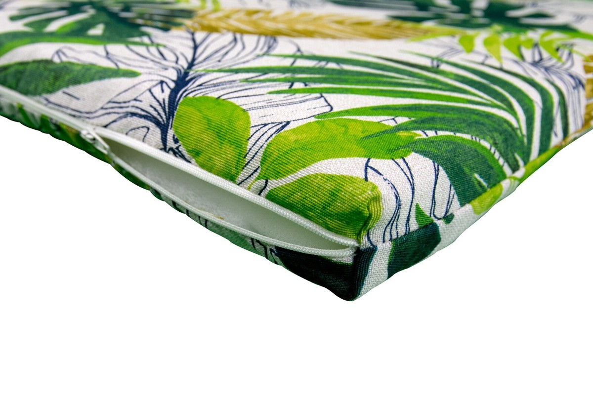 Set 4 Cuscini Esterno Salottino Rattan - Marrone Cotone/Poliestere 58x51 Cm - Foto 4