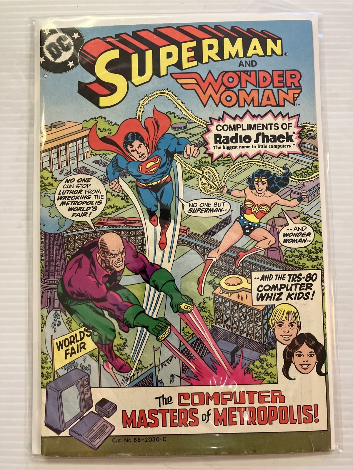 DC Superman And Wonder Woman vintage Comic 1982 Radio Shack Issue