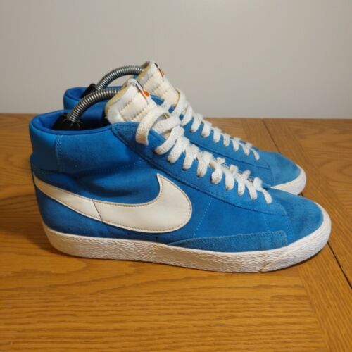 Nike Blazer Hi Suede Vintage Men’s Shoes Trainers Size UK 8, Italy Blue. Used  - Afbeelding 1 van 11