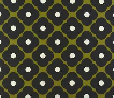 Orla Kiely Tissu En Coton À Pois Fleurs Rideau Coussin Sac À Fabriquer - Photo 1/4