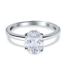 Solitaire Oval Cathedral Wedding Engagement Ring CZ 925 Sterling Silver 9mm