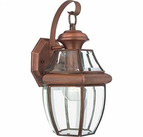 Quoizel NY8316AC Newbury 1 Light Outdoor Wall Lantern Fixture, Copper - 2 Pack - Picture 2 of 2