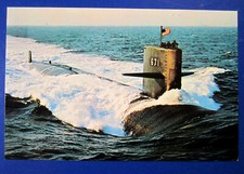 Postcard Narwhal Attack Submarine Vintage PC Military War General Dynamics 2722
