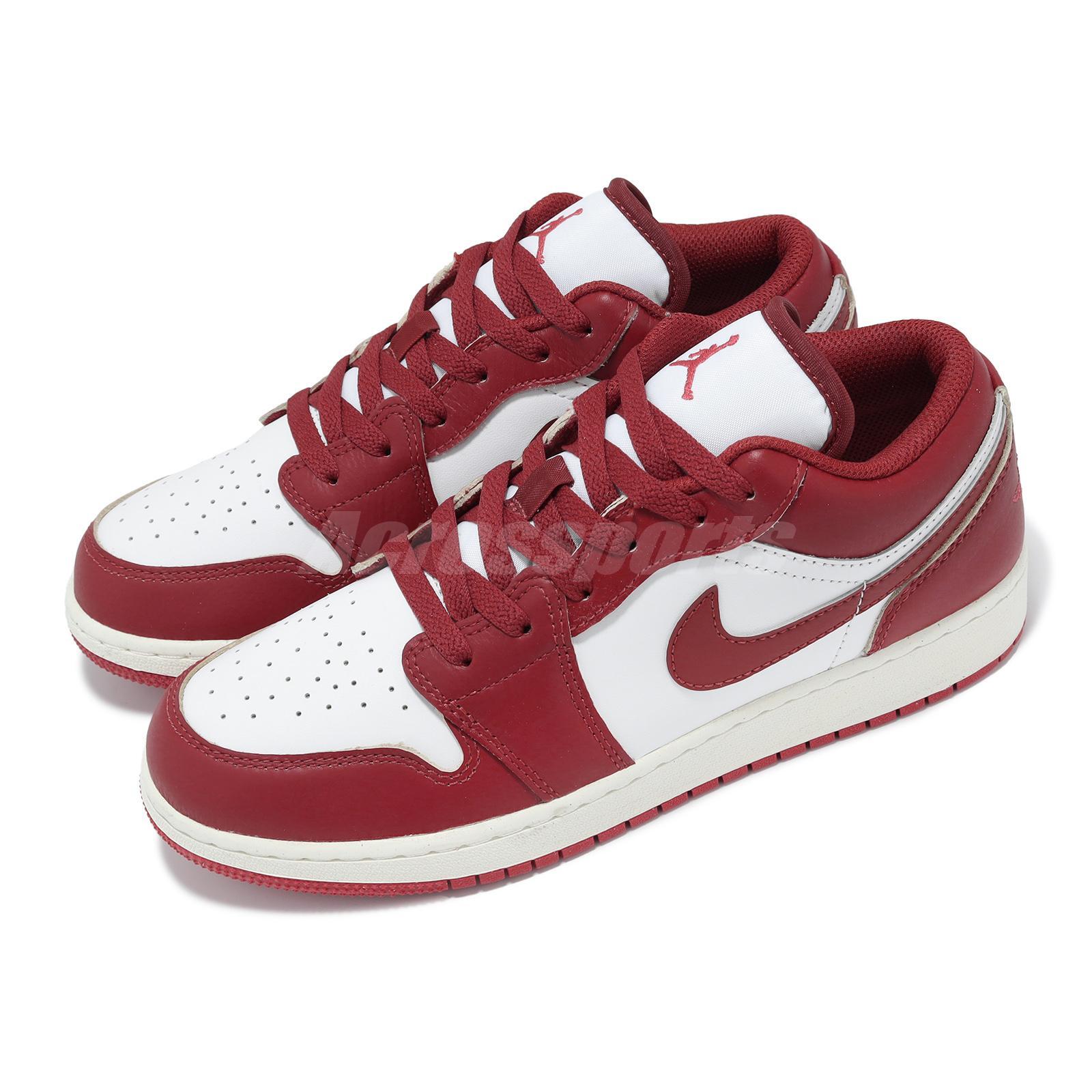 Детская молодежная повседневная обувь Nike Air Jordan 1 Low GS AJ1 Dune Red Sneaker FJ3465-160