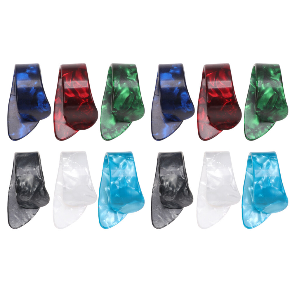 12 Pcs Bass Guitar Thumb Pick Banjo Picks Beginner Finger Pain Relief