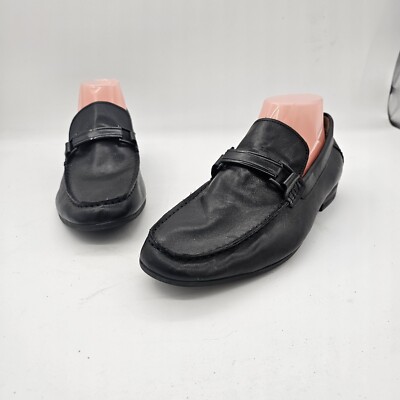 Steve Madden Palmir Mens Black Leather Bit Hardware Slip On Loafer Size 7 Steve Madden Palmir Mens Black Leather Bit Hardware Slip On  main image 4