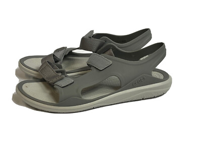 CROCS Swiftwater Expedition Sport Sandals Smoke Gray Pearl size Women's 