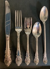WALLACE SIR CHRISTOPHER STERLING FLATWARE 4 SETTINGS 5 PCS. PER TOTAL 20 PIECE