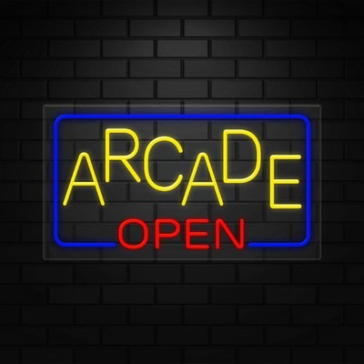 Arcade Neon Sign for Retail Displays | LED Flex Neon | 37''W x 20''H x 1''D