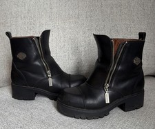 Harley Davidson Amherst Short Black Oil Resistant Biker Boots Women's Size 6