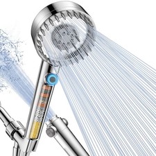 Ion Drops Filtered Shower Head with Handheld, High Pressure Showerhead with F...