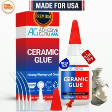 Adhesive Guru Ceramic Glue (0.7 oz) Super Glue for Pottery, Porcelain