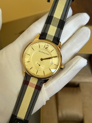 Burberry BU10001 Gold Men's Classic Horseferry Check Watch