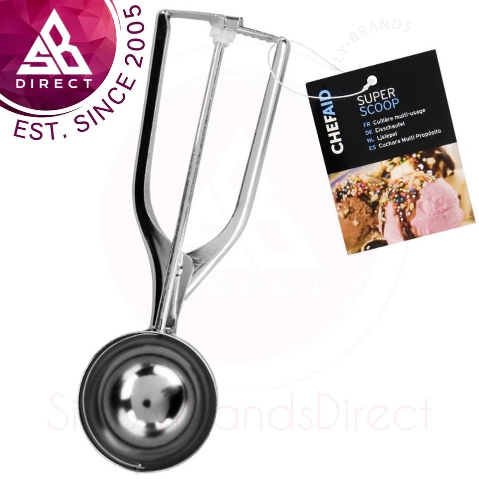 Chef Aid Chrome Eiscreme Superlöffel│Ideal Für Hart Gepackte Eiscreme - Bild 1 von 3
