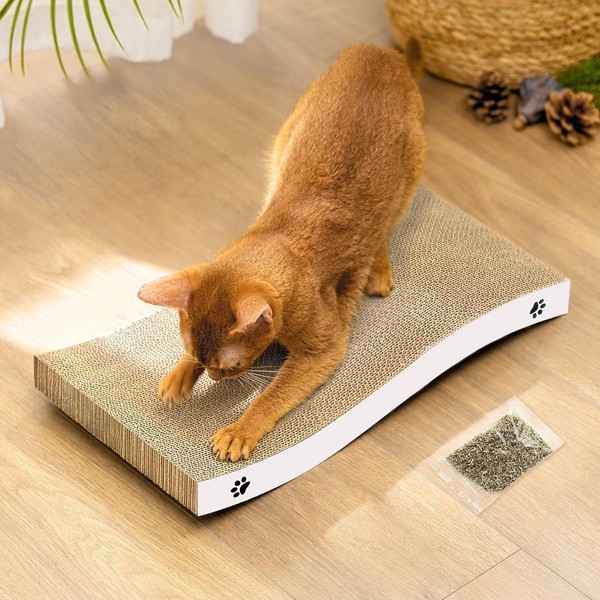 Kratzbrett Pappe Wellenform Xxl Langlebig KatzenzubehöR 1Er-Pack Katzen-image