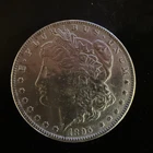 Morgan 1895 $1 Silver Coin 0.9 Fine E PLURIBUS UNUM Liberty Eagle Uncertified US