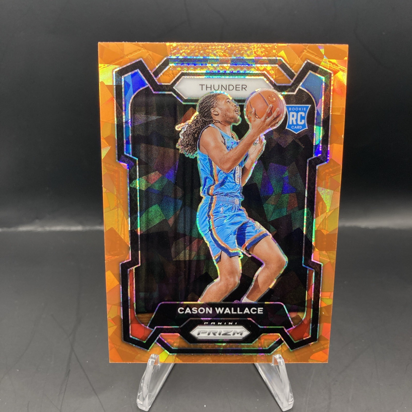 2023-24 Prizm Cason Wallace ORANGE ICE ROOKIE SP #139 OKC Thunder RC Panini