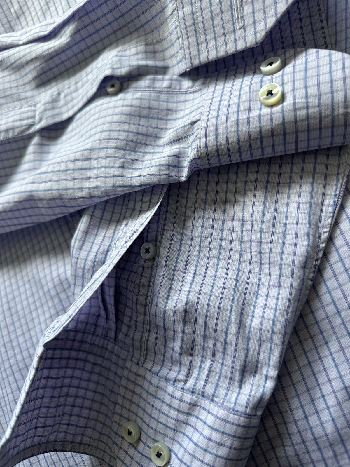 Robert Talbott Multi Check Pattern Cotton Dress S… - image 15