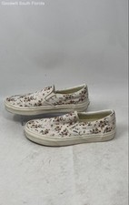 Vans Unisex Classic 500714 White Floral Slip-On Sneaker Shoes Size M7 W8.5