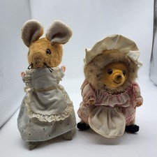 Vintage EDEN Beatrix Potter Mrs Tiggy Winkle Hedgehog  Lady Mouse Plush