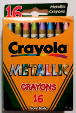 CRAYOLA METALLIC CRAYONS / 16 Crayons / 2000