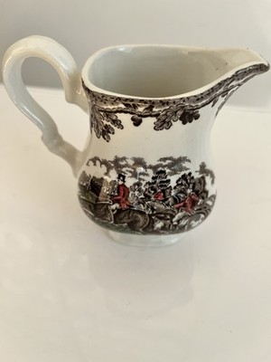 Myotts Country Life Milchkännchen, Fine Staffordshire Ware, Jagdszene. ENGLAND