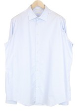 Suitsupply Men's Formal Shirt 45L/17.75L Slim Fit Blue Striped Cotton