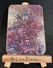 ACEO Original Crayon All Wax and Doily Stamped Painting “Disappearing Dream”  — photo 6